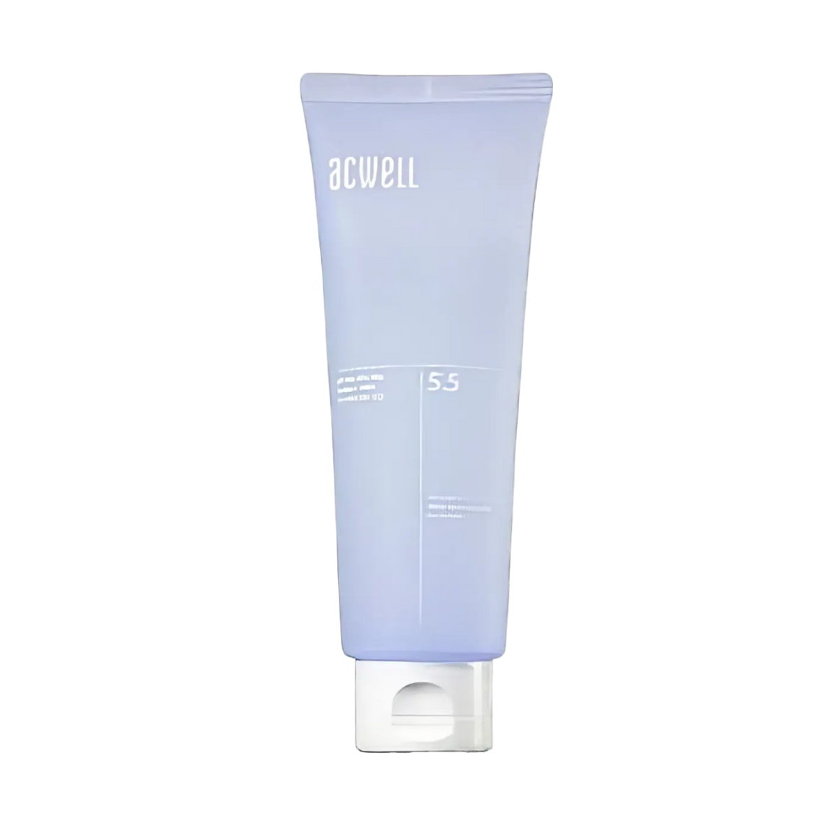 Acwell pH-Balancing Bubble Free Cleansing Gel 160ml – Tube in Weiß-Blau vor blauem Grund