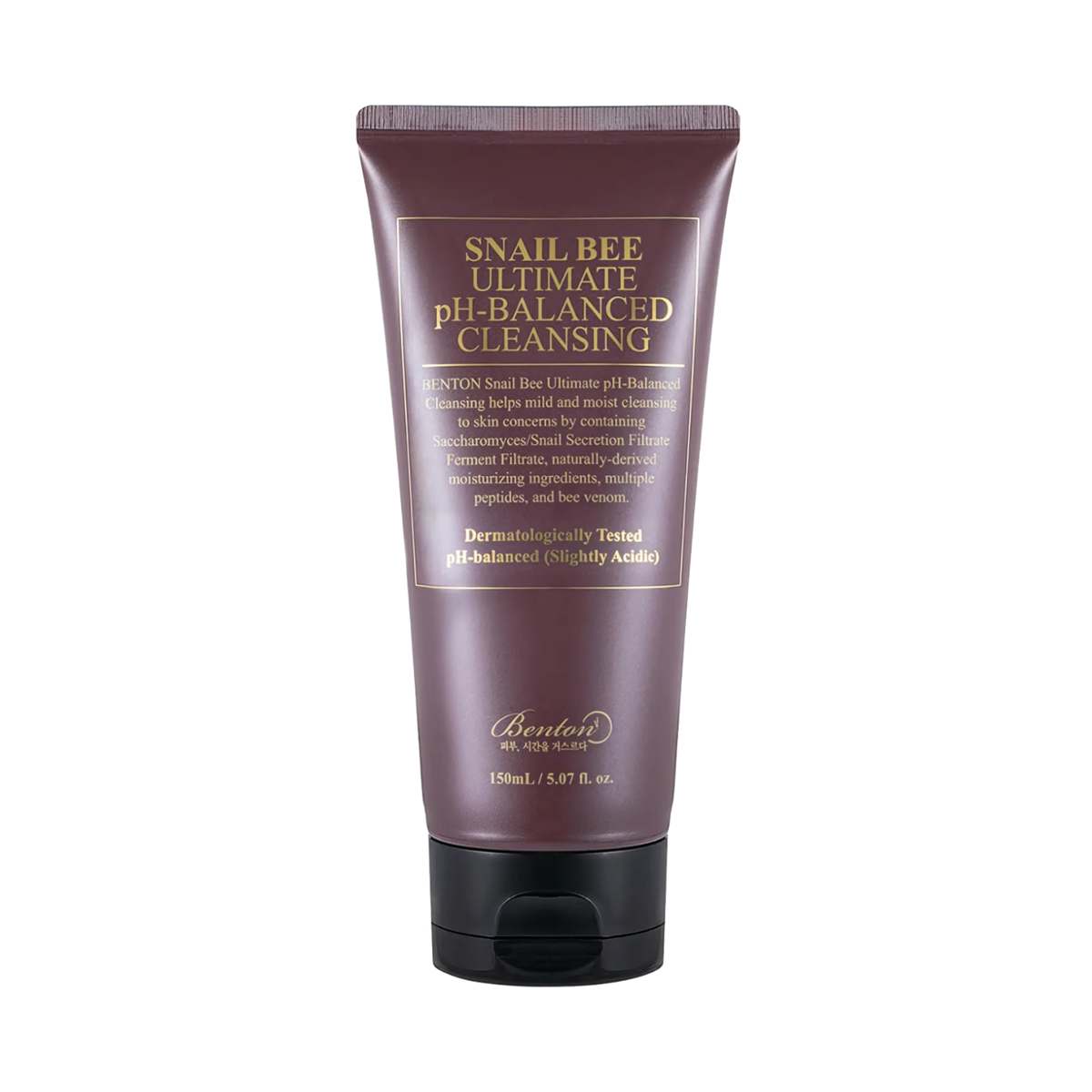 Benton Snail Bee Ultimate pH-Balanced Cleansing 150ml – weiße Tube freigestellt auf weißem Hintergrund