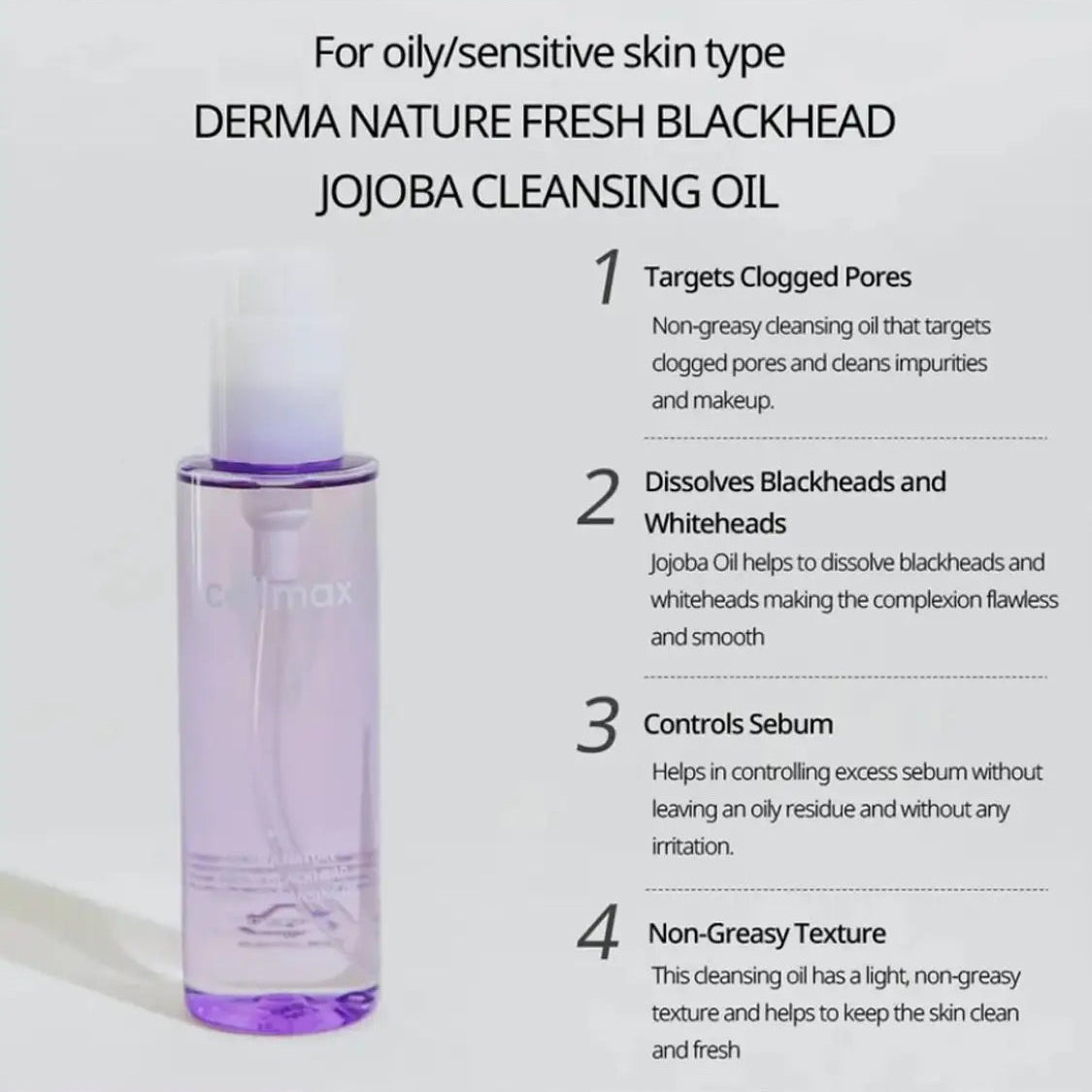 Celimax Derma Nature Fresh Blackhead Jojoba Cleansing Oil 150ml