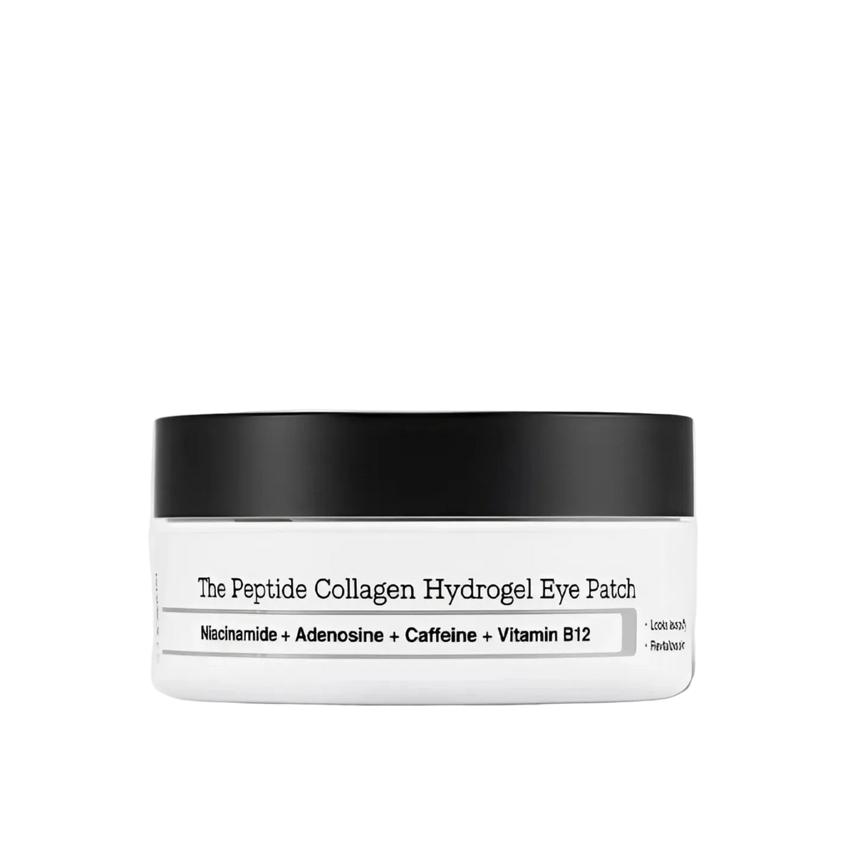 COSRX The Peptide Collagen Hydrogel Eye Patch 60 Patches – weißer Tiegel mit schwarzer Schrift
