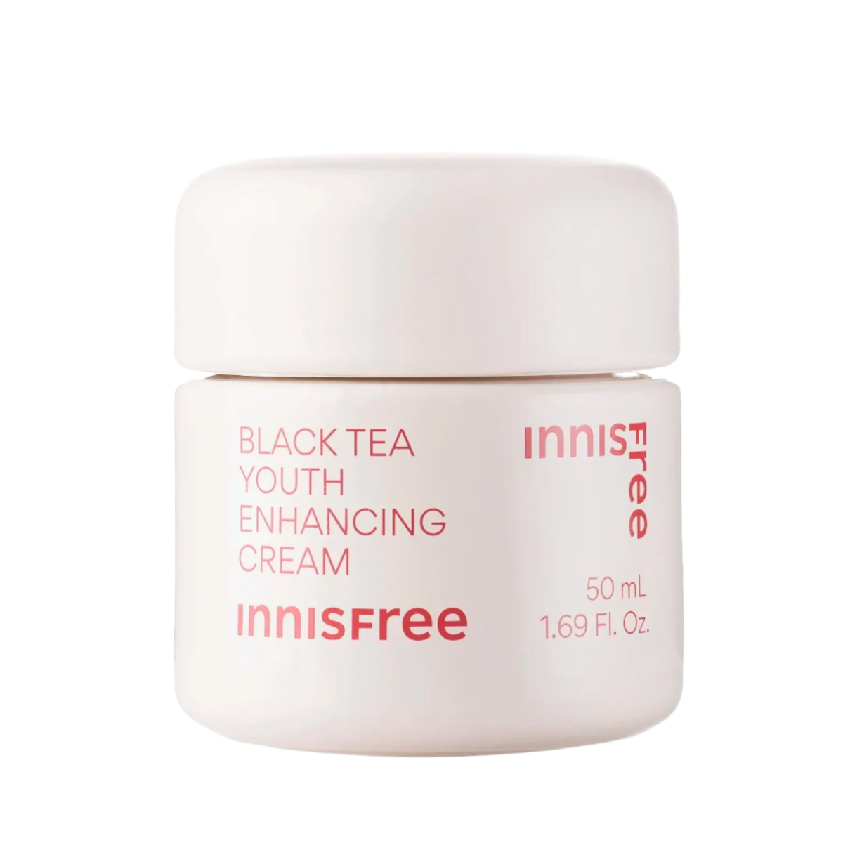 Innisfree Black Tea Youth Enhancing Cream 50ml – Tiegel mit rotbraunem Deckel auf weißem Grund