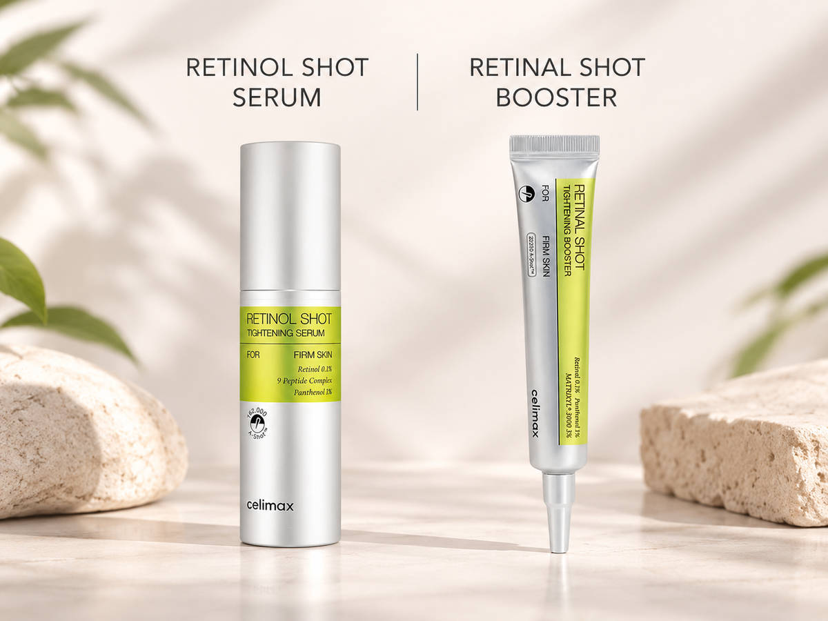 Celimax Retinol shot vs Retinal shot booster Wonder Skin