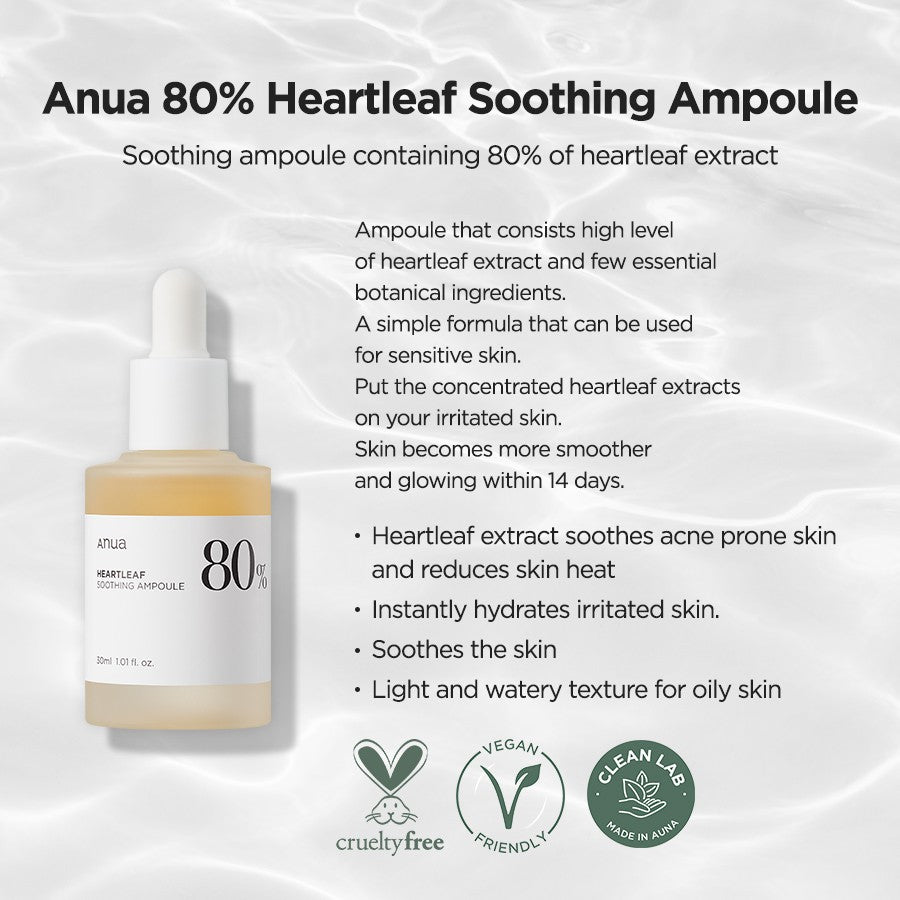 Anua Heartleaf 80% Beruhigende Ampulle | Wonder Skin