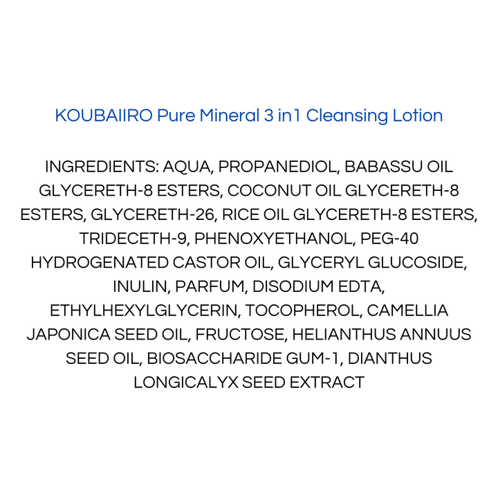 Onshondo Osaka - Koubaiiro - Pure mineral 3 in 1 cleansing lotion - 250ml