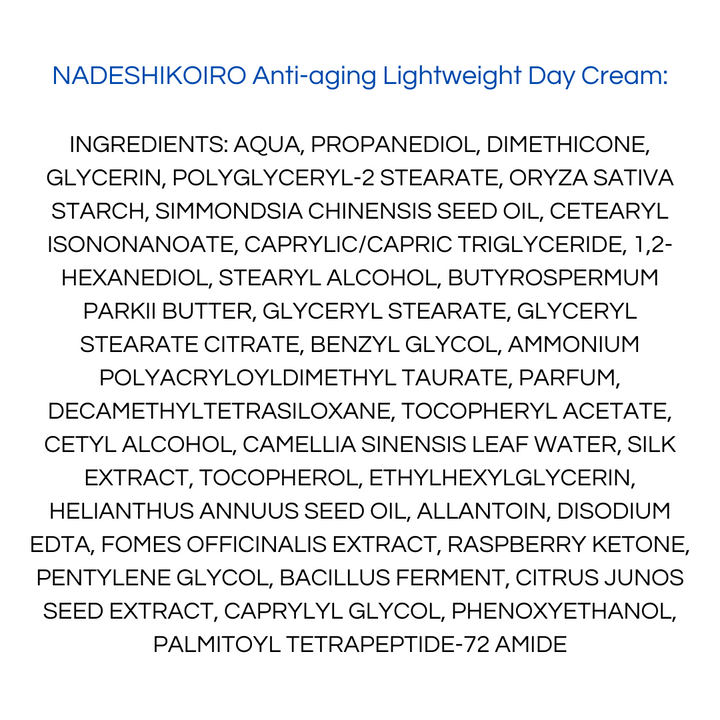 Onshindo Osaka - Nadeshikoiro – Lightweight Face Day Cream (Oily Skin) - 50ml