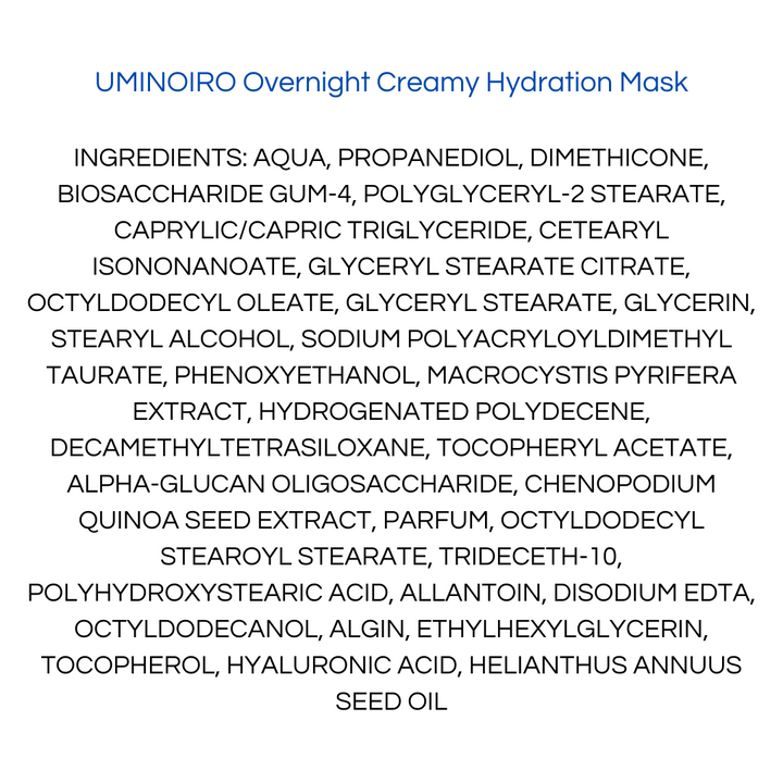 Onshindo Osaka - Uminoiro - overnight creamy/hydration face mask (all skin types) - 75ml