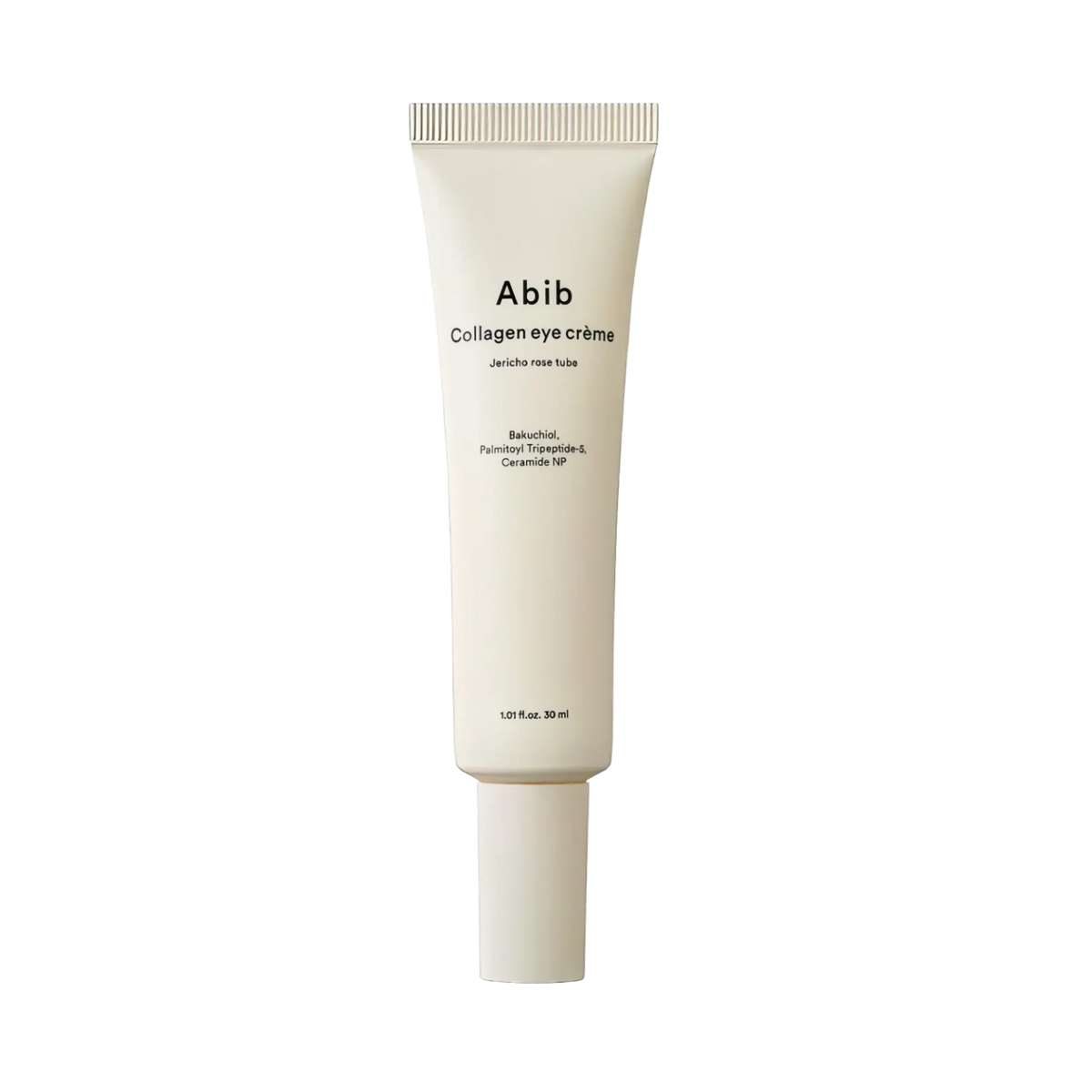 Abib Collagen Eye Crème Jericho Rose Tube 30ml – weiße Tube mit schwarzer Schrift, freigestellt