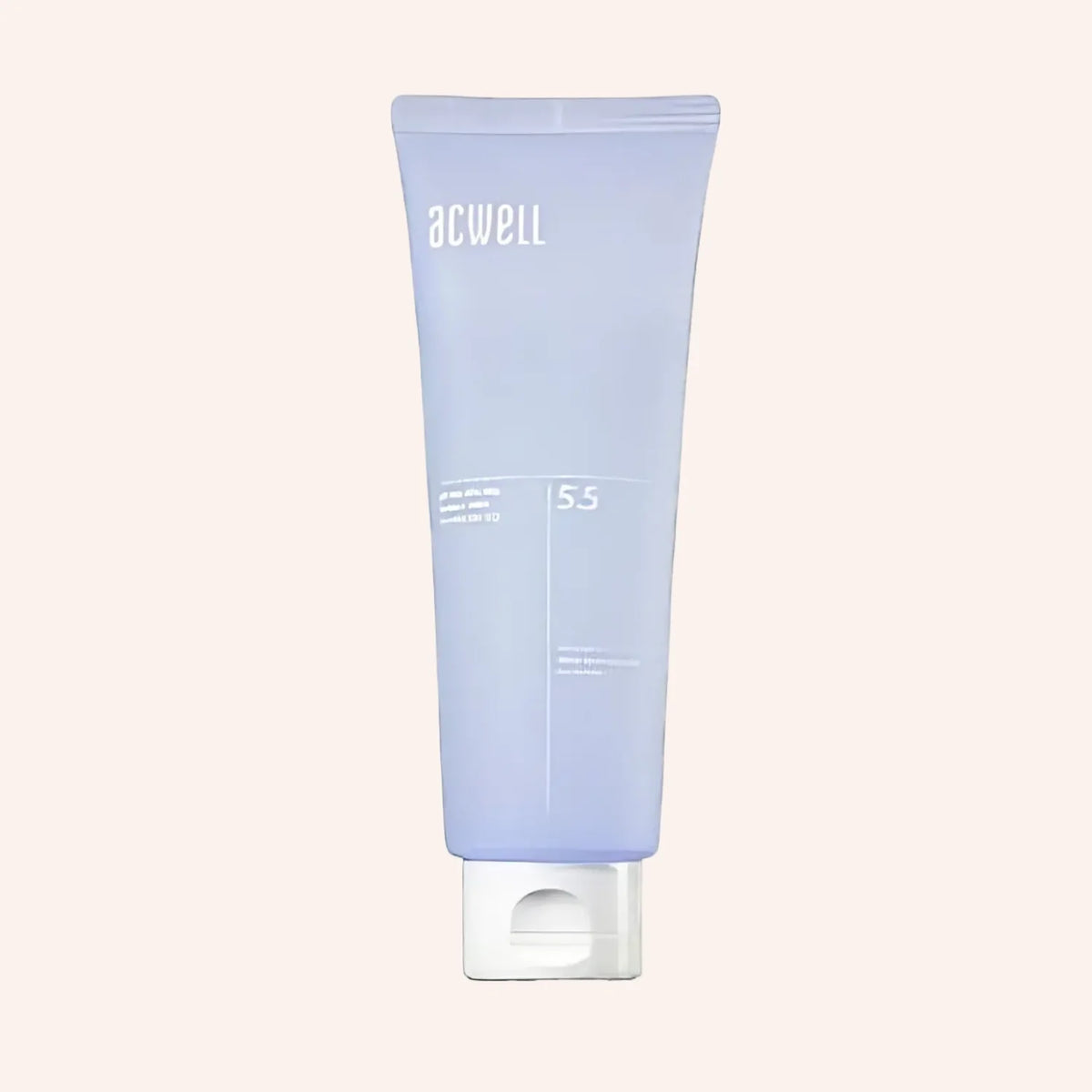 Acwell pH-Balancing Bubble Free Cleansing Gel 160ml – Tube in Weiß-Blau vor blauem Grund
