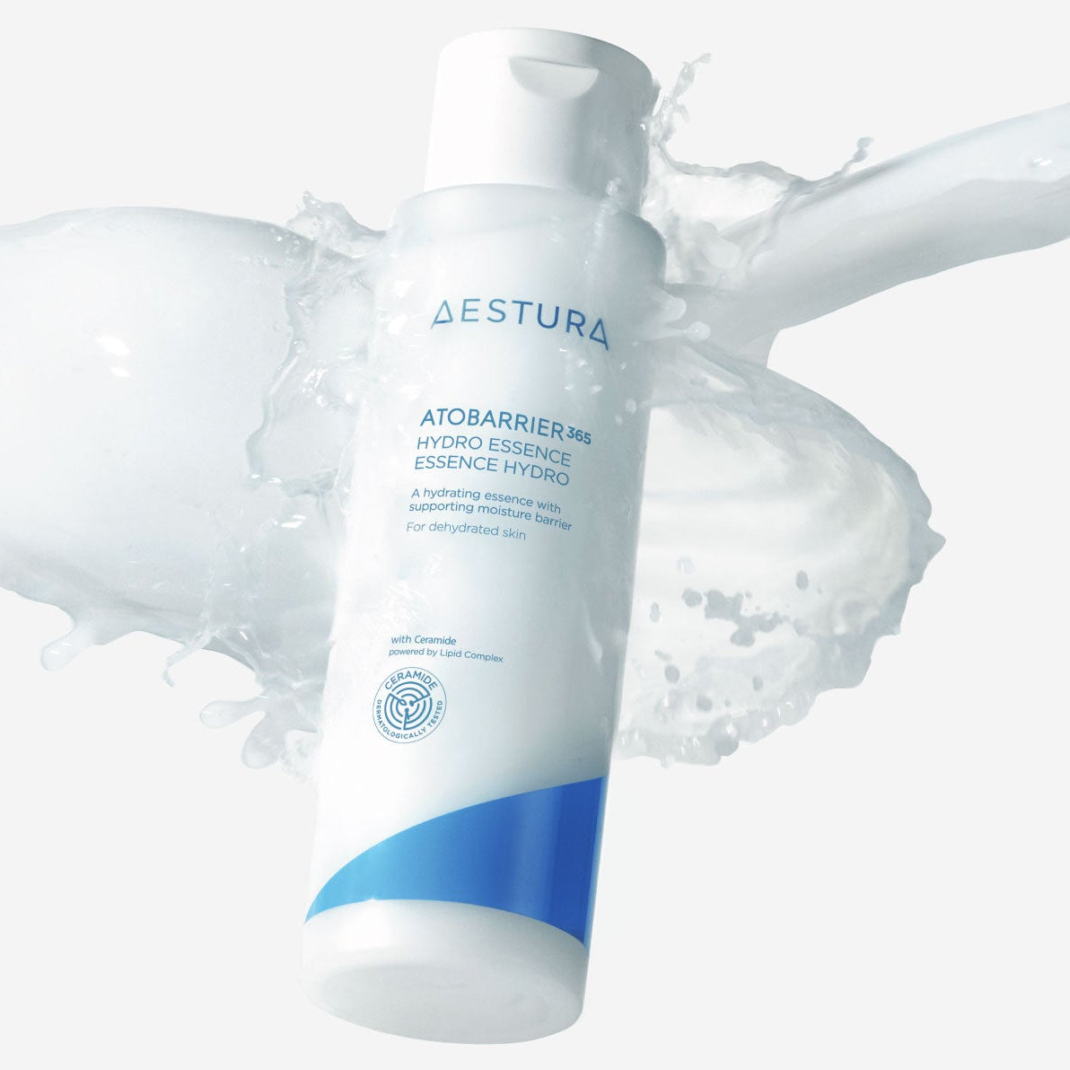 Aestura Atobarrier 365 Hydro Essence 200ml – geöffnete Flasche mit austretender Flüssigkeit