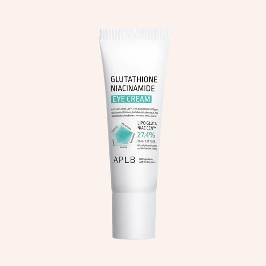 APLB Glutathione Niacinamide Eye Cream 20ml – weiße Tube mit blauem Seitenetikett