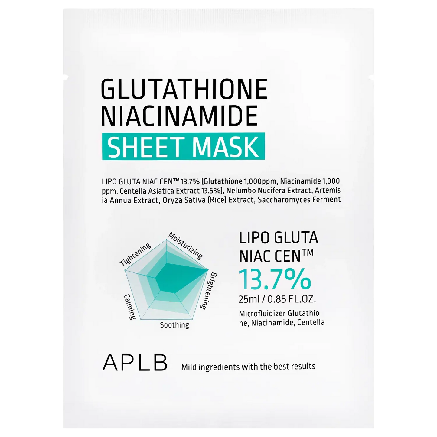APLB - Glutathione Niacinamide Sheet Mask - 25ml-Wonder Skin