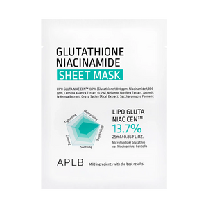 APLB Glutathione Niacinamide Sheet Mask 25ml