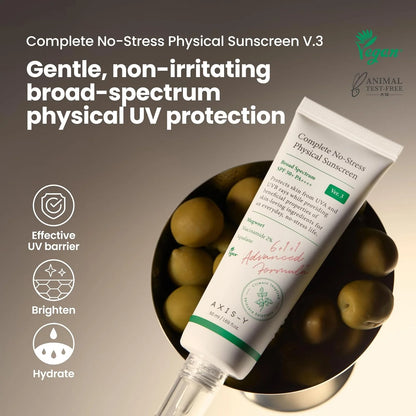 AXIS-Y Complete No- Stress Physical Sunscreen V.3 50ml-Wonder Skin