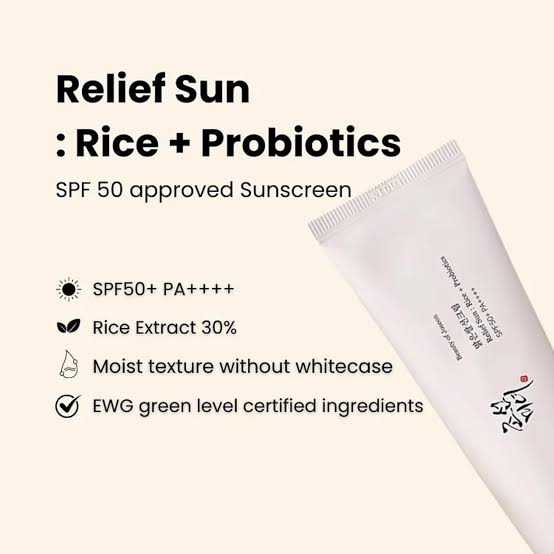 Beauty of Joseon Relief Sun : Rice + Probiotics SPF50+ PA++++ 50ml