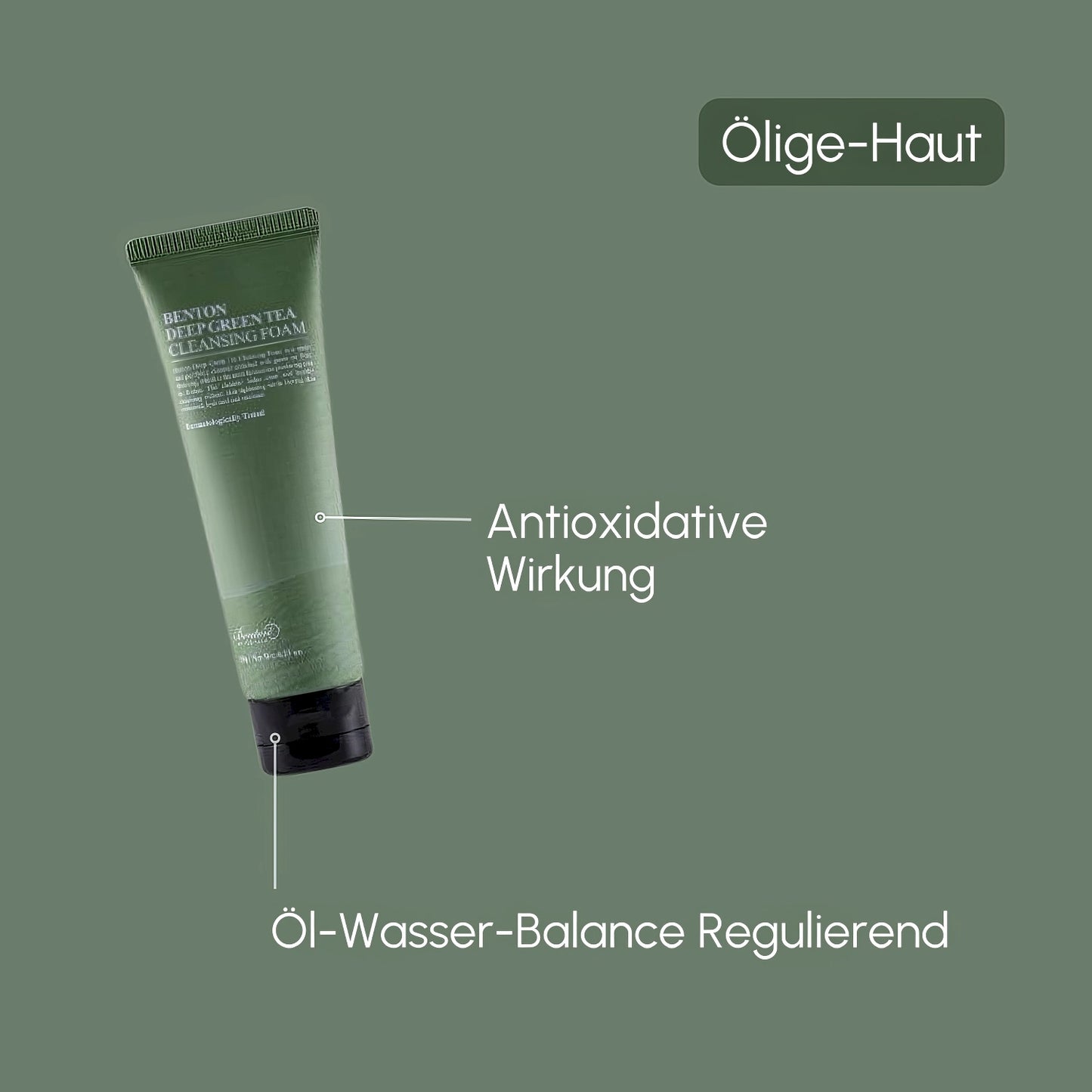 Benton - Deep Green Tea Cleansing Foam - 120g-Wonder Skin