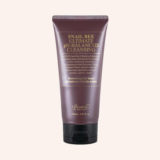 Benton Snail Bee Ultimate pH-Balanced Cleansing 150ml – weiße Tube freigestellt auf weißem Hintergrund