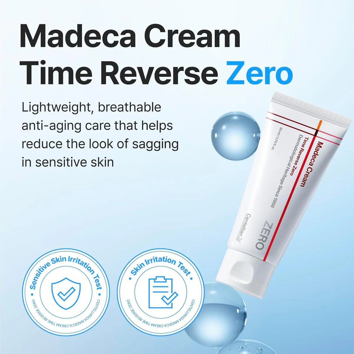 Centellian24 Madeca Cream Time Reverse Zero 80ml – weiße Tube mit rotem Akzent am Hals