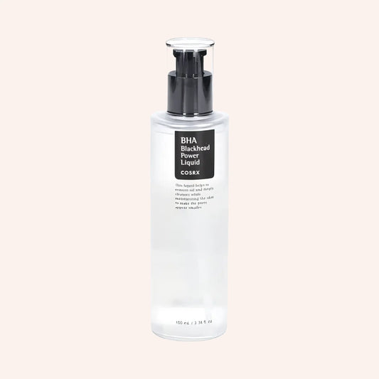 COSRX BHA Blackhead Power Liquid 100ml – transparente Flasche mit weißem Etikett und Pumpkopf