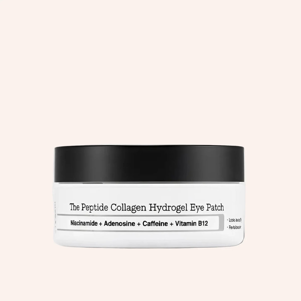 COSRX The Peptide Collagen Hydrogel Eye Patch 60 Patches – weißer Tiegel mit schwarzer Schrift