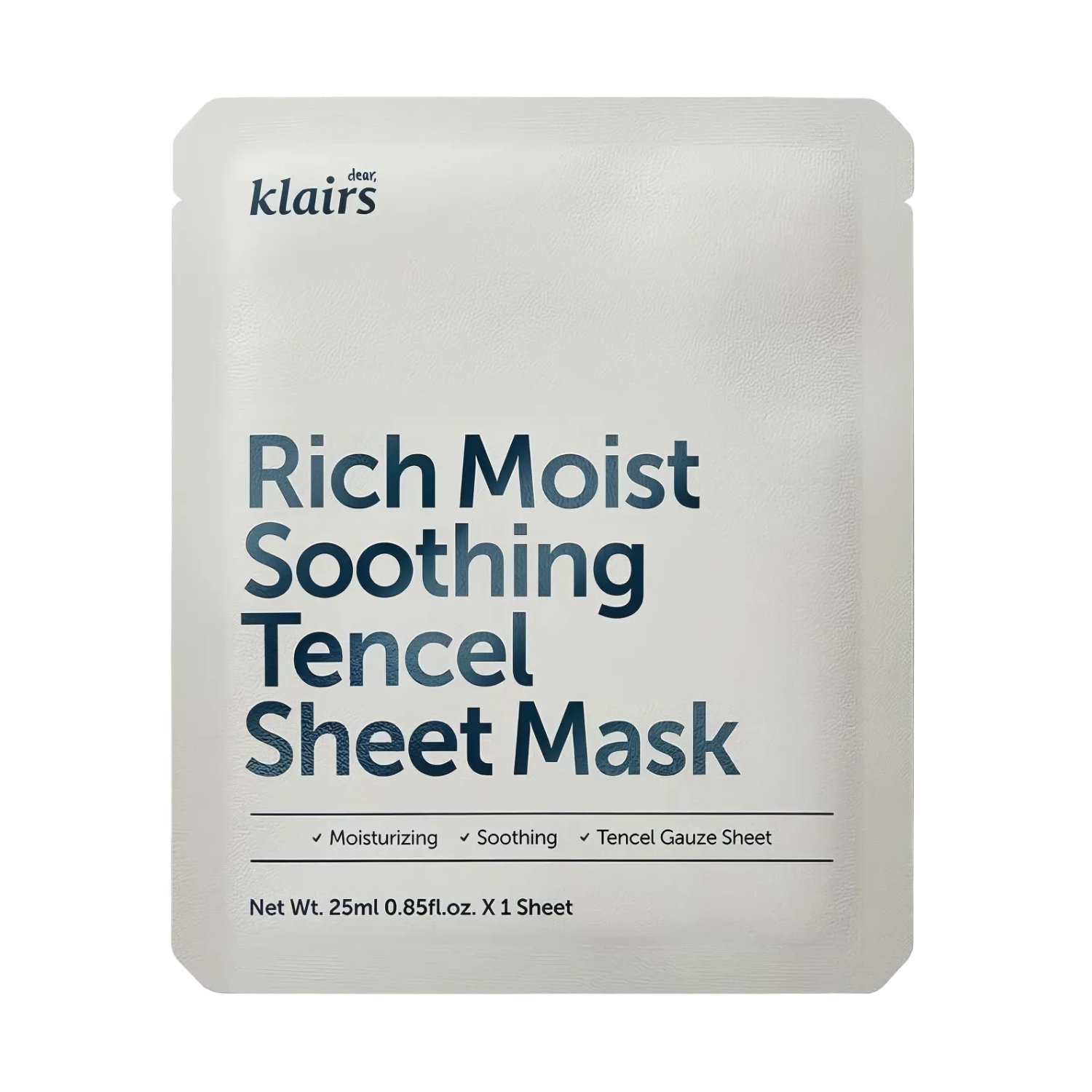 dear, Klairs - Rich Moist Soothing Tencel Sheet Mask - 25ml-Wonder Skin