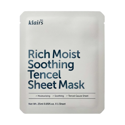 dear, Klairs - Rich Moist Soothing Tencel Sheet Mask - 25ml-Wonder Skin
