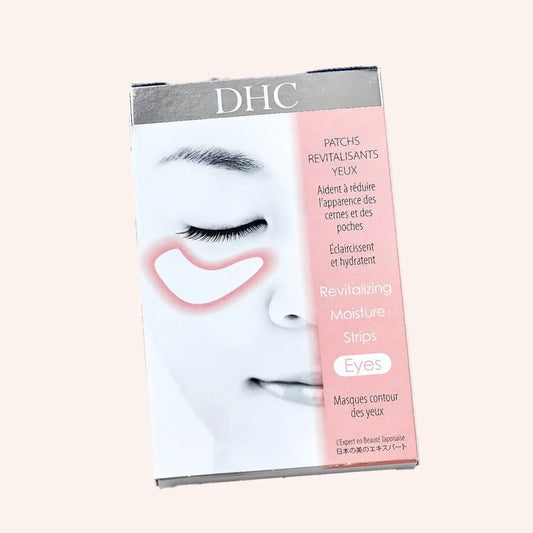DHC Revitalizing Moisture Strip 6Anw. – weiße Packung mit Augenmotiv und rosa Akzenten