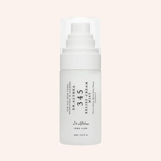 Dr. Althea 345 Relief Cream Mist 60ml – transparente Flasche auf weißem Grund