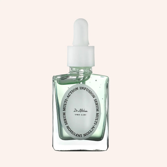 Dr. Althea Multi-Action Infusion Serum 30ml – Pipettenflasche mit klarer, leicht grünlicher Flüssigkeit
