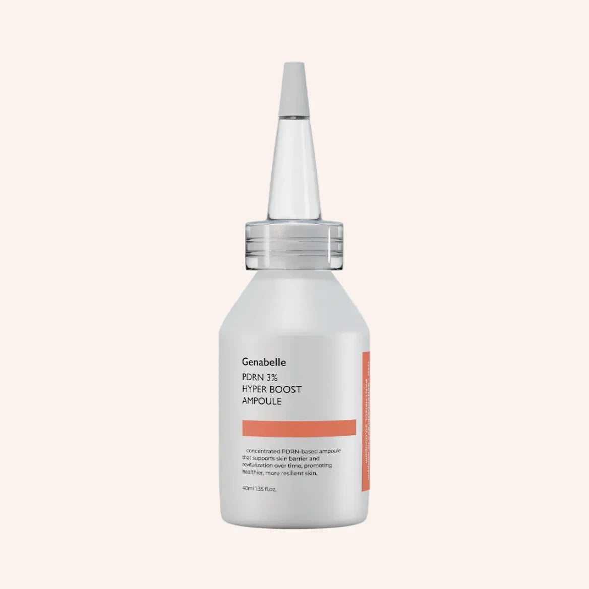 Genabelle PDRN 3% Hyper Boost Ampoule 40ml – zylindrische Flasche mit weißem Deckel und Etikett
