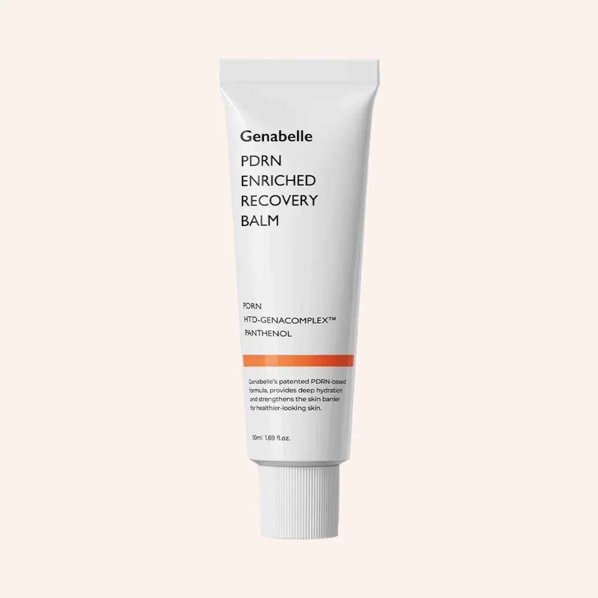 Genabelle PDRN Enriched Recovery Balm 50ml – weiße Tube mit beigem Farbverlauf auf dem Etikett