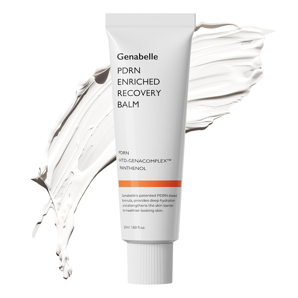 Genabelle PDRN Enriched Recovery Balm 50ml – weiße Tube mit rot-weißem Etikett, gerade von vorn