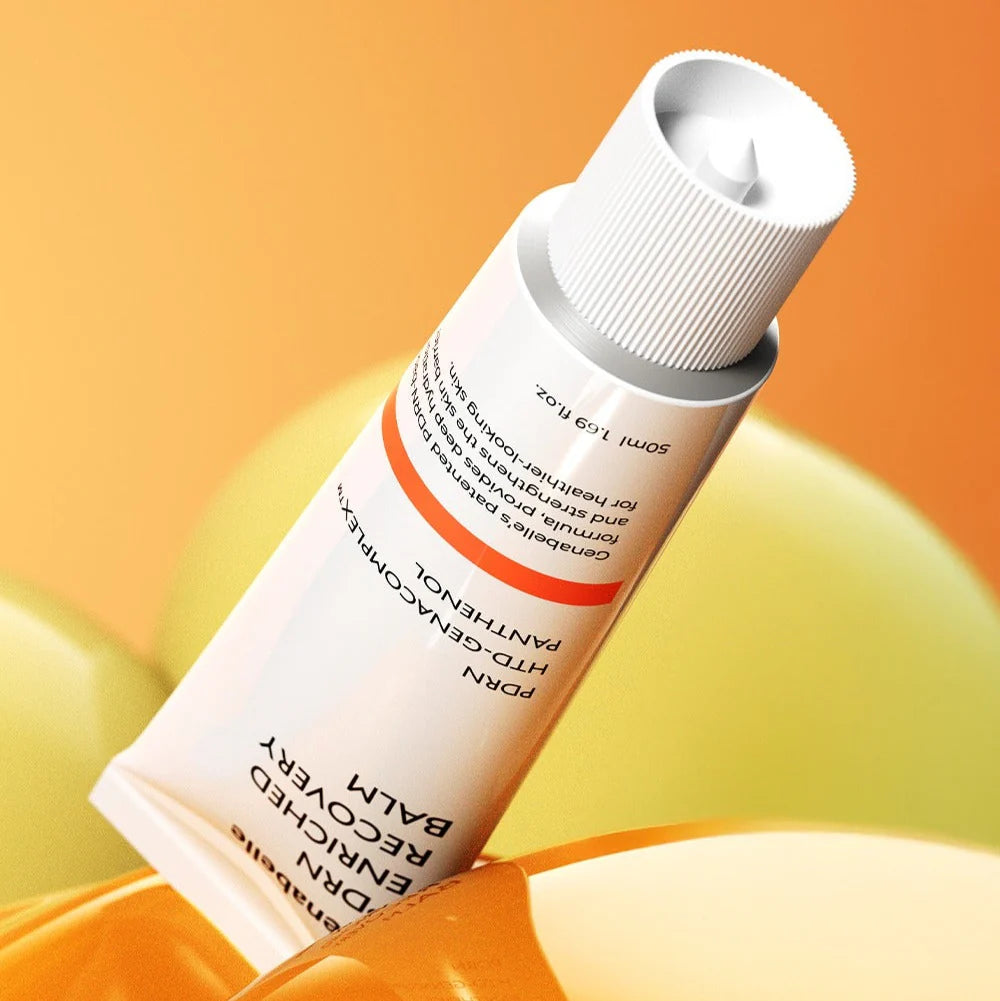 Genabelle PDRN Enriched Recovery Balm 50ml – stehende Tube in zwei Ansichten, eine davon gedreht