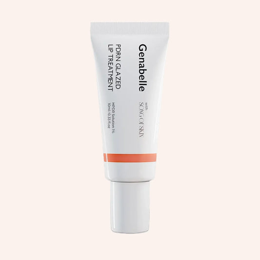 Genabelle PDRN Glazed Lip Treatment 10 ml – Weiße Tube mit rotem Etikett, schmal und quetschbar, aufrecht gezeigt