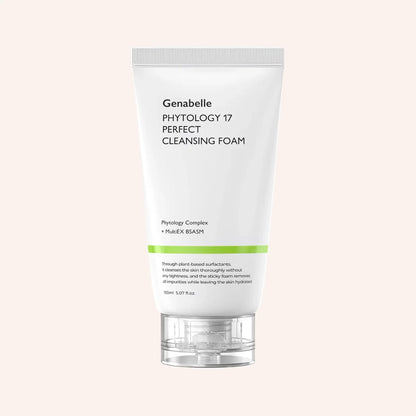 Genabelle Phytology 17 Perfect Cleansing Foam 150ml – weiße Tube mit grünen und schwarzen Akzenten