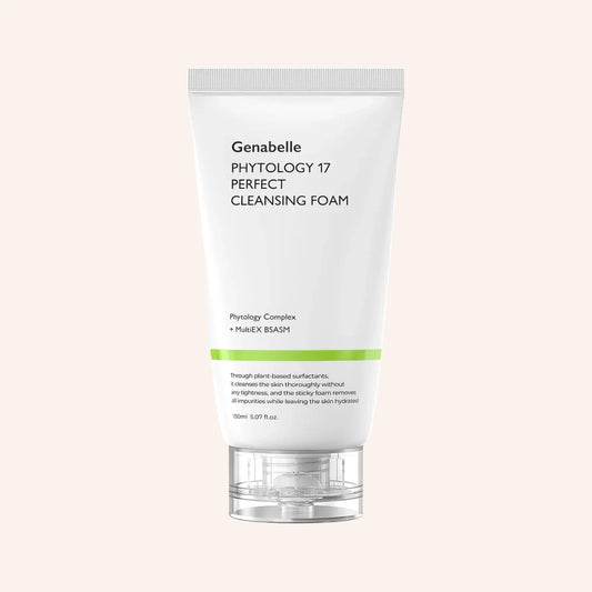 Genabelle Phytology 17 Perfect Cleansing Foam 150ml – weiße Tube mit grünen und schwarzen Akzenten