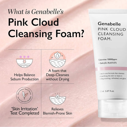 Genabelle - Pink Cloud Cleansing Foam - 150ml - MHD 06.2026-Wonder Skin