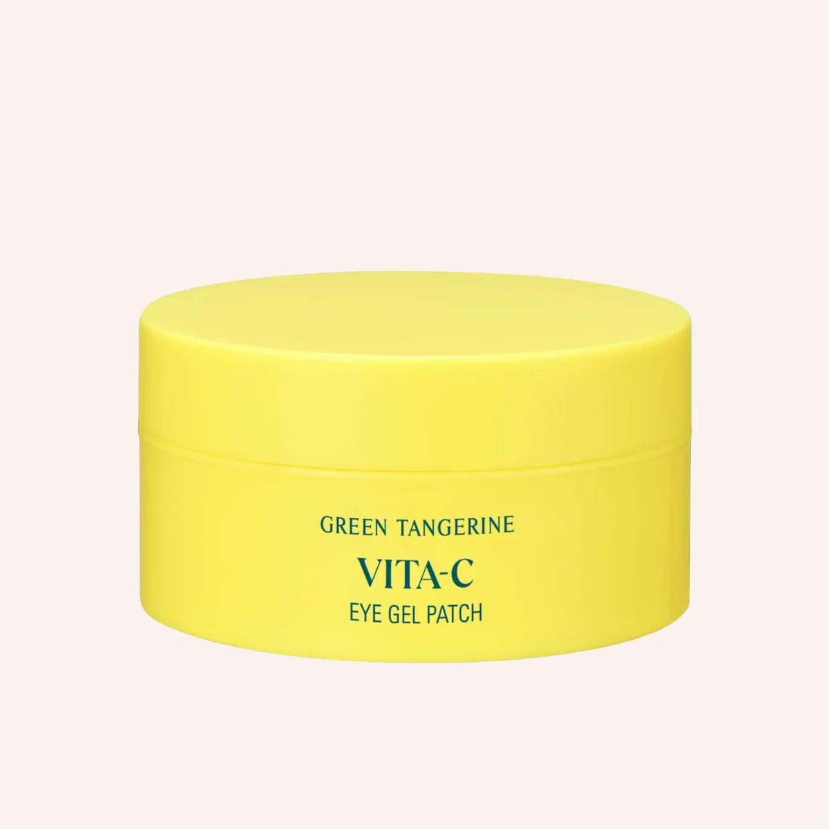 Goodal Green Tangerine Vita C Eye Gel Patch 60 Stk. – Behälter in Grün-Gelb mit weißer Kappe und Rundumetikett