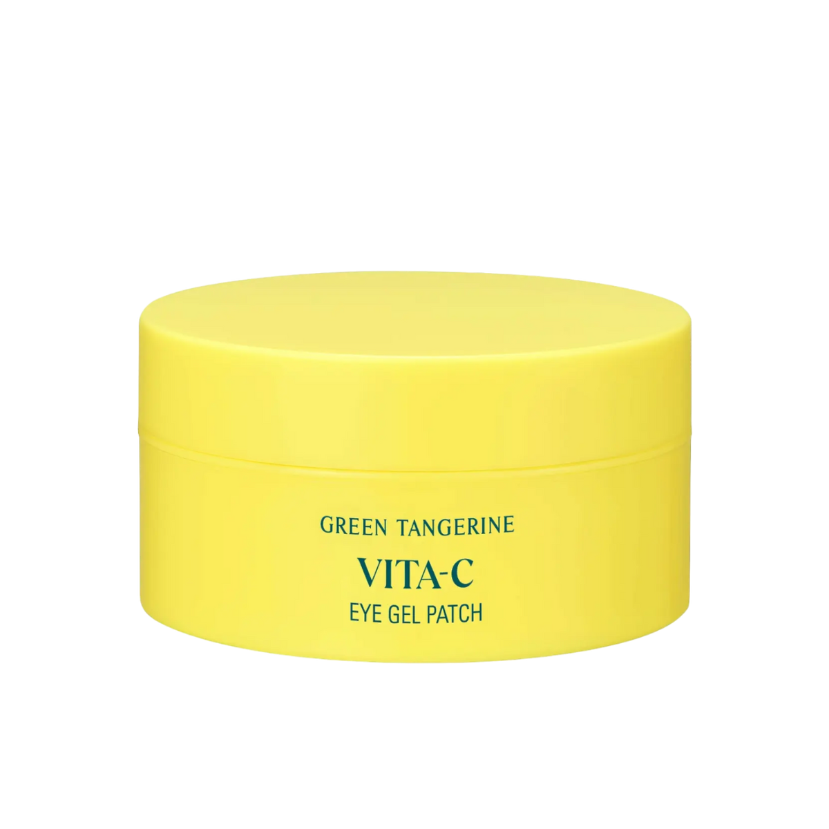 Goodal Green Tangerine Vita C Eye Gel Patch 60 Stk. – Behälter in Grün-Gelb mit weißer Kappe und Rundumetikett