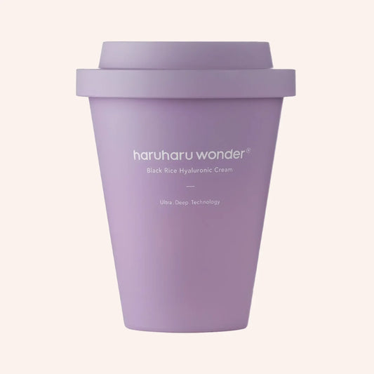 Haruharu Wonder Black Rice Hyaluronic Cream 90ml – lila Tiegel mit lila Deckel und weißer Schrift