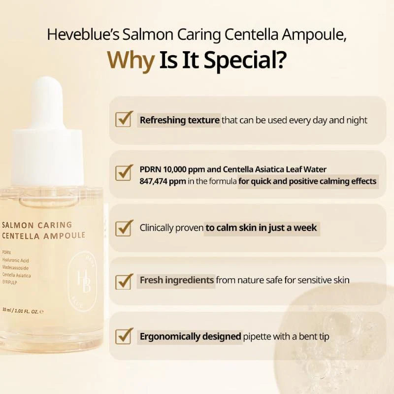 Heveblue Salmon Caring Centella Ampulle 30ml