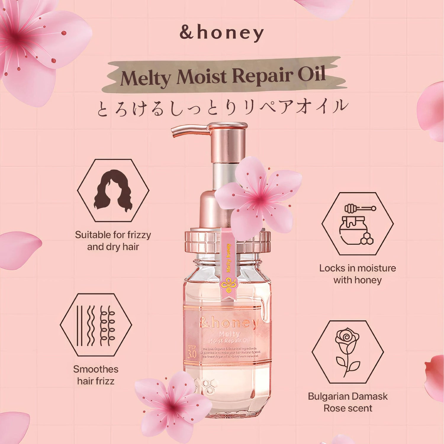 &honey - Melty Moist Repair Hair Oil 3.0 - 100ml-Wonder Skin