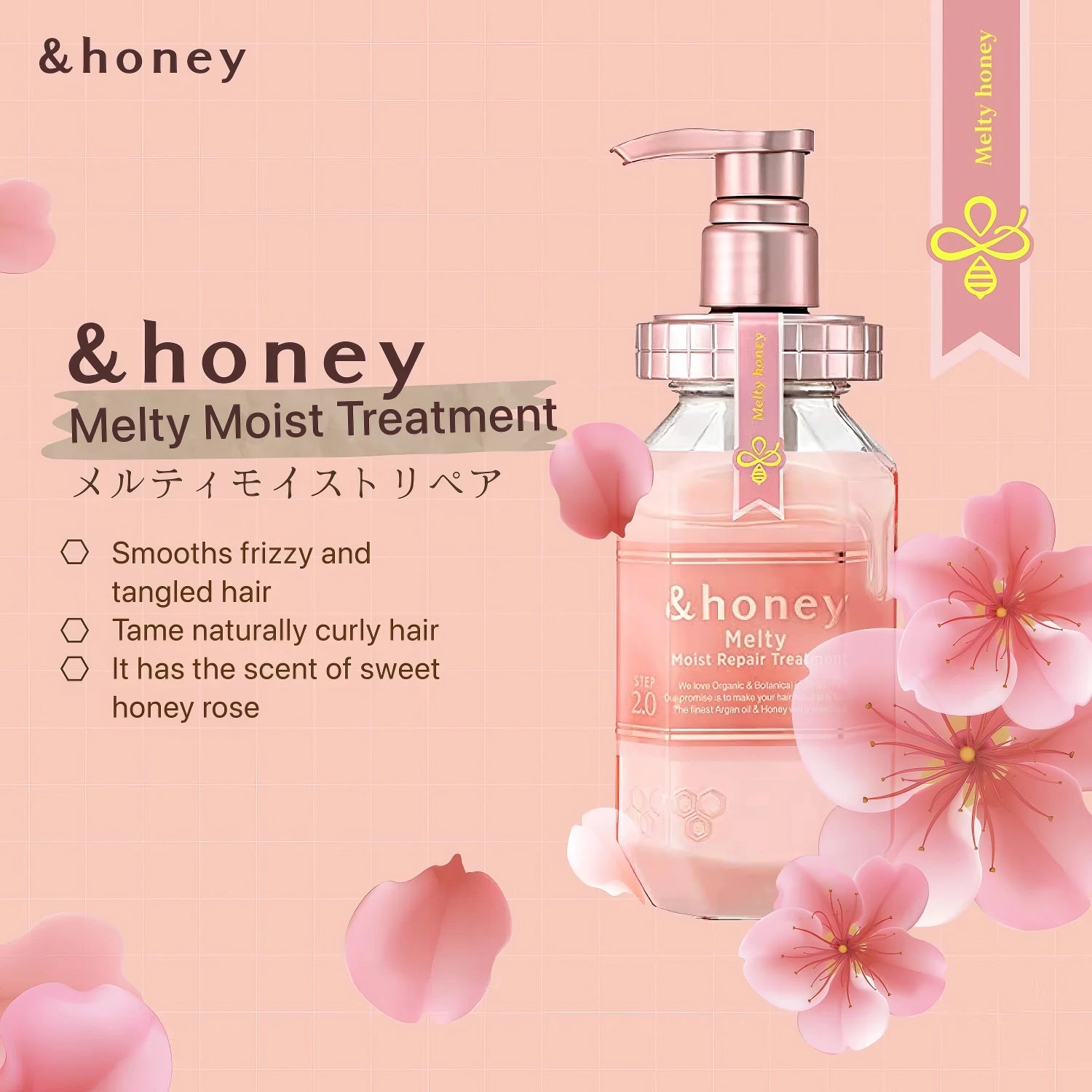 &honey - Melty Moist Repair Hair Treatment 2.0 - 445g-Wonder Skin