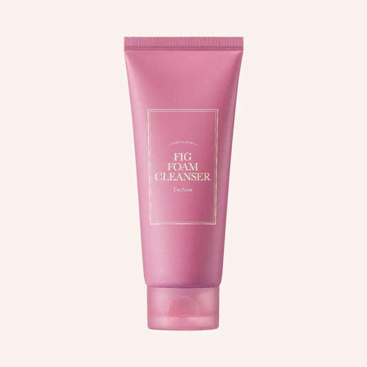 I'm From Fig Foam Cleanser 150ml – Rosa Tube mit leicht verjüngtem Ende und weißer Schrift auf dem Etikett