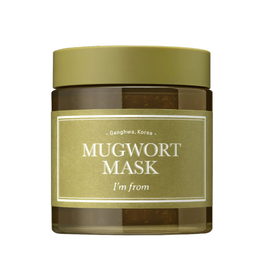 I'm From Mugwort Mask 110g – Tiegel mit Schriftzug auf dem Etikett, frontal und mittig vor hellem Grund gezeigt
