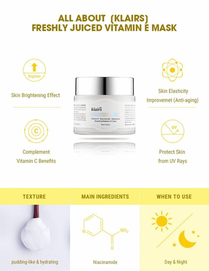 Klairs Freshly Juiced Vitamin E Mask | Wonder Skin Deutschland
