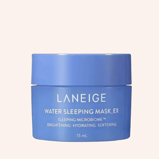 Laneige Water Sleeping Mask EX 15ml – dunkelblauer Tiegel mit Farbverlauf auf schwarzem Grund