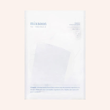 Mixsoon Bifida Mask Pack 25g – weißes Sachet mit transparentem Feld, minimalistisch auf hellem Hintergrund
