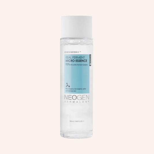 Neogen Dermalogy Real Ferment Micro Essence 150ml – Flasche mit blauem Verlauf auf Weiß