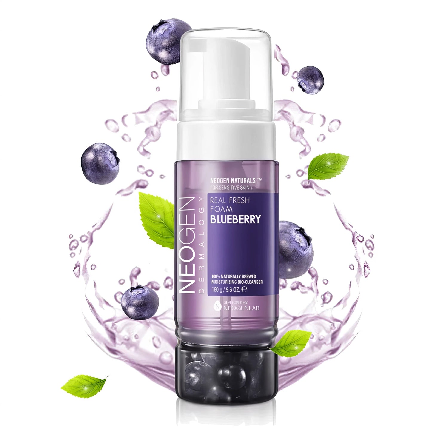 Neogen - Dermalogy Real Fresh Foam Blueberry - 160ml-Wonder Skin