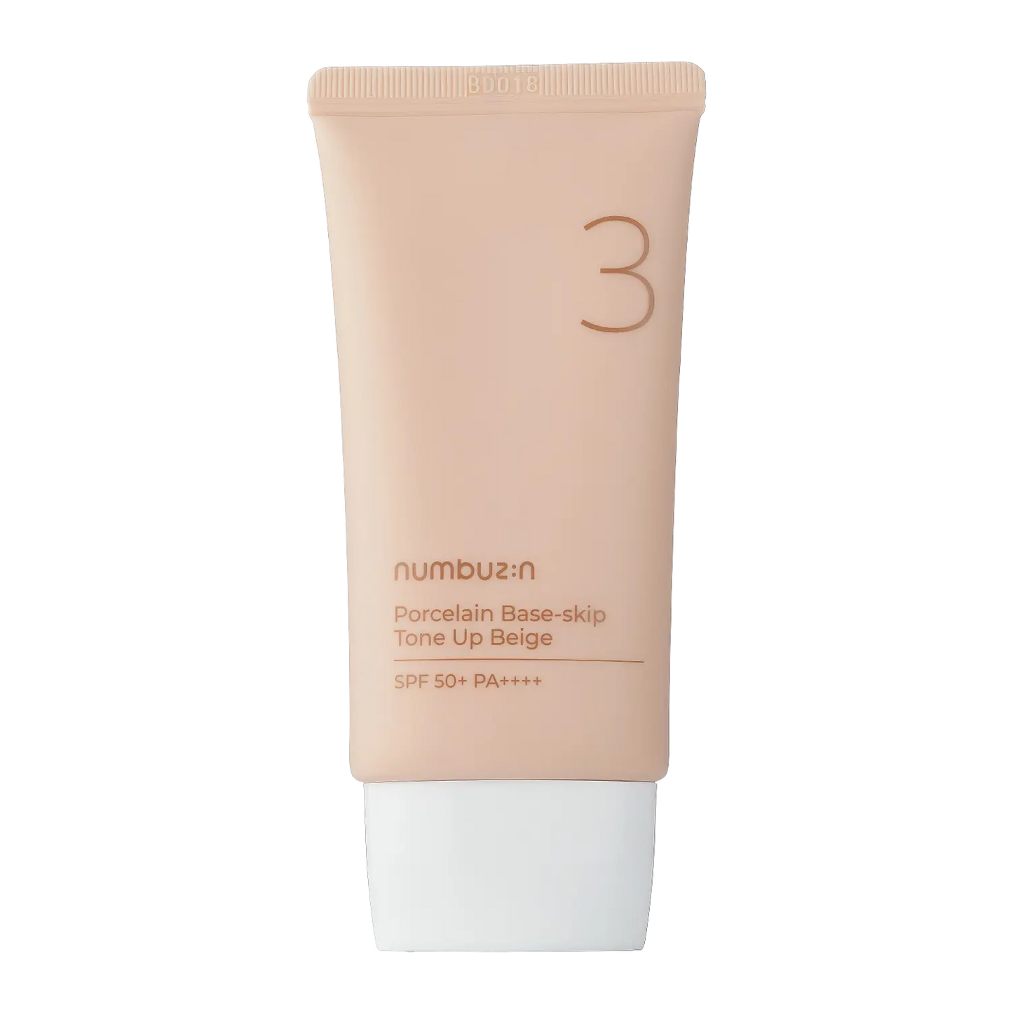 Numbuzin - No.3 Porcelain Base-skip Tone Up Beige SPF50+ PA++++ - 50ml-Wonder Skin